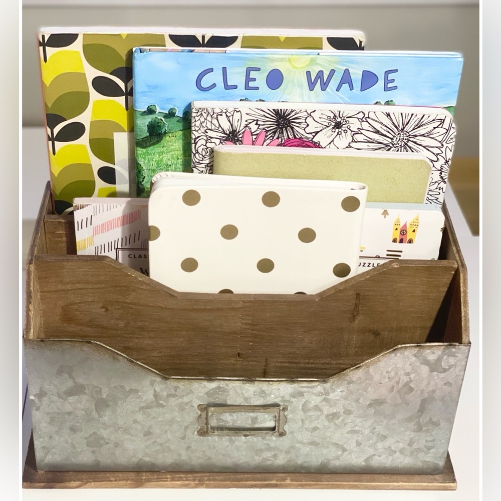 Galvanized Metal Desk Organizer